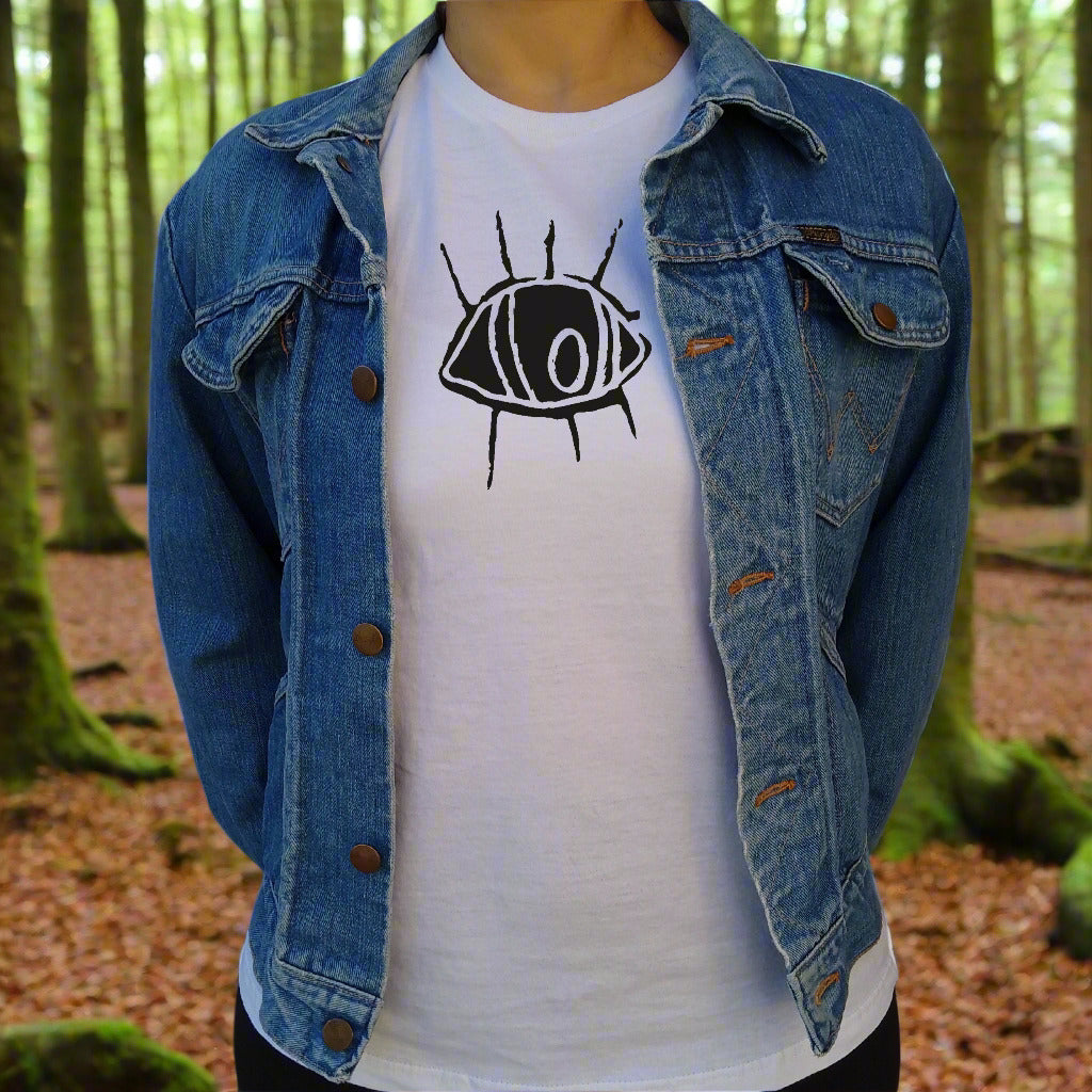 Eye T-Shirt - Organic Cotton, Unique Eye Art, Various Colours