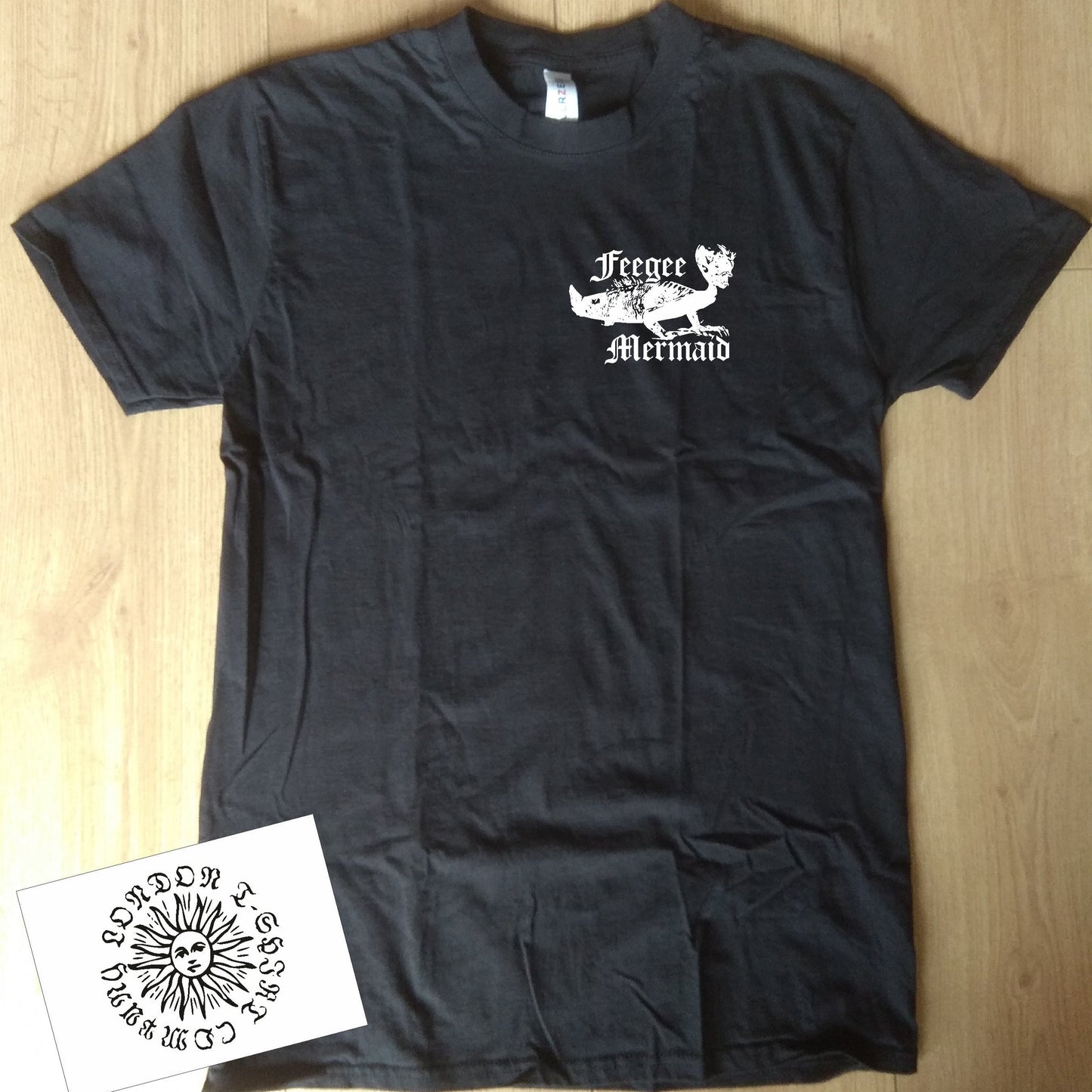 Feegee Mermaid T-Shirt - Organic Cotton, Pocket Logo Print, Cabinet Of Curiosities, S-XXL