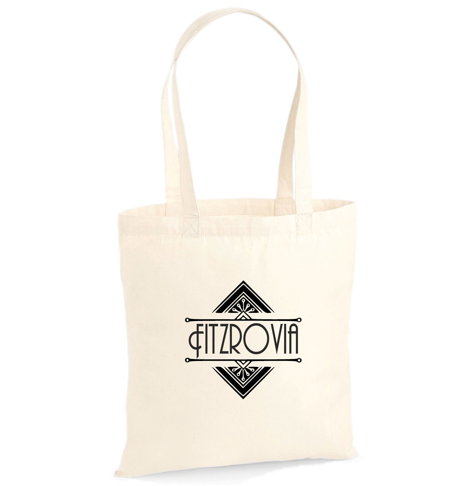 Fitzrovia Organic Cotton Tote Bag - Art Deco Style London Souvenir