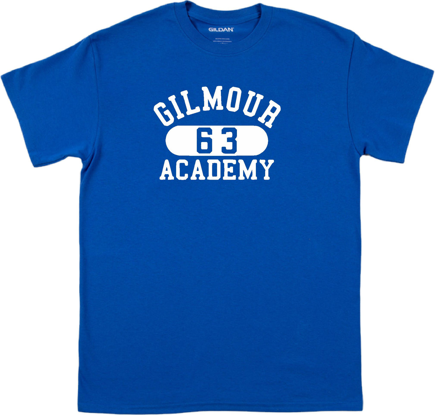 Gilmour Academy 63 T-Shirt - As Worn By David Gilmour, Retro College, XL Royal Blue, 1 Left