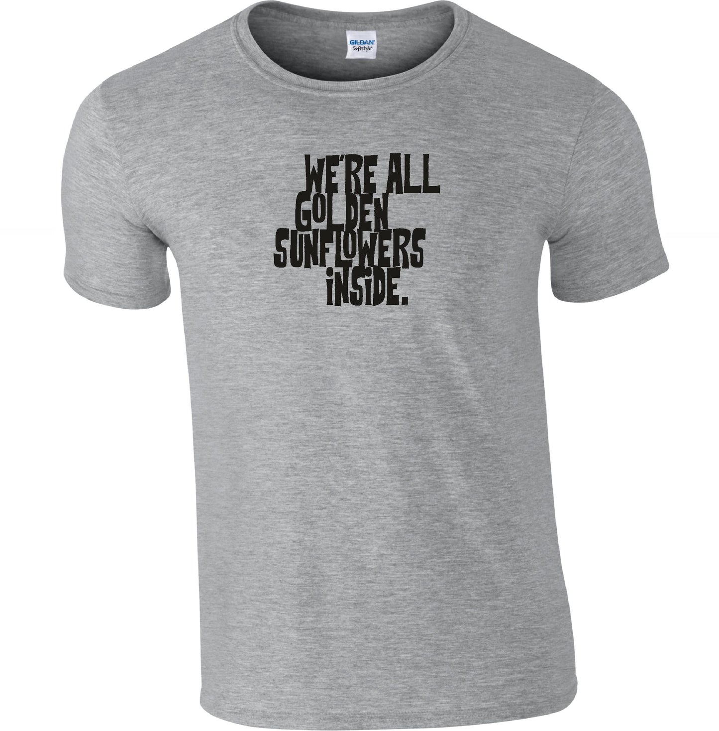 Allen Ginsberg 'Golden Sunflowers' Slogan T-Shirt - Literature, Various Colours