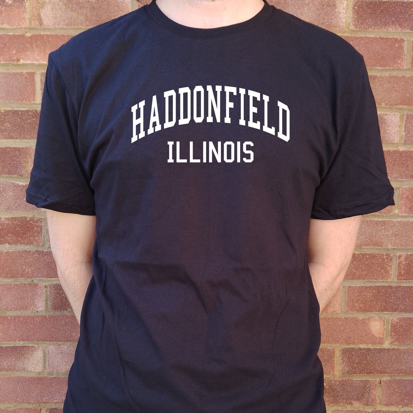 Haddonfield T-Shirt - Retro, Halloween, Fictional Illinois Town, Varsity, S-XXL