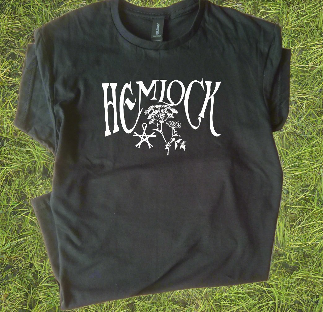 Hemlock T-Shirt - Plant Lore, Witchcraft, Gothic Botany, Various Colours