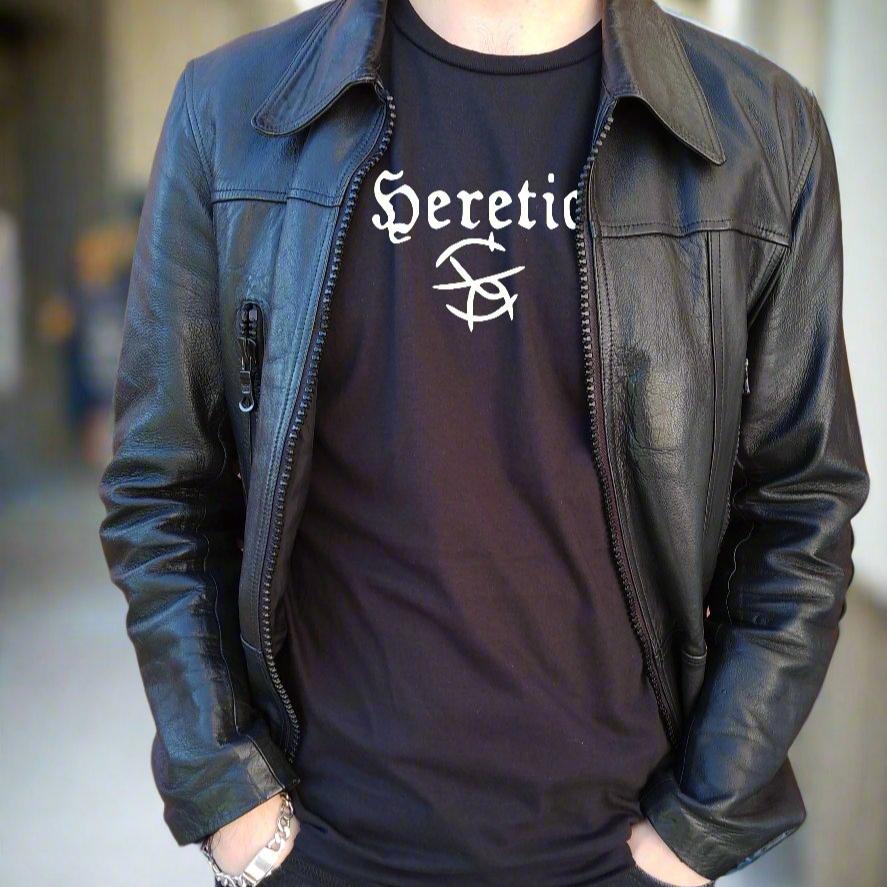 Heretic Organic Cotton T-Shirt - Mark Of Shame Symbol, Pagan, Punk, Rebel, S-XXL