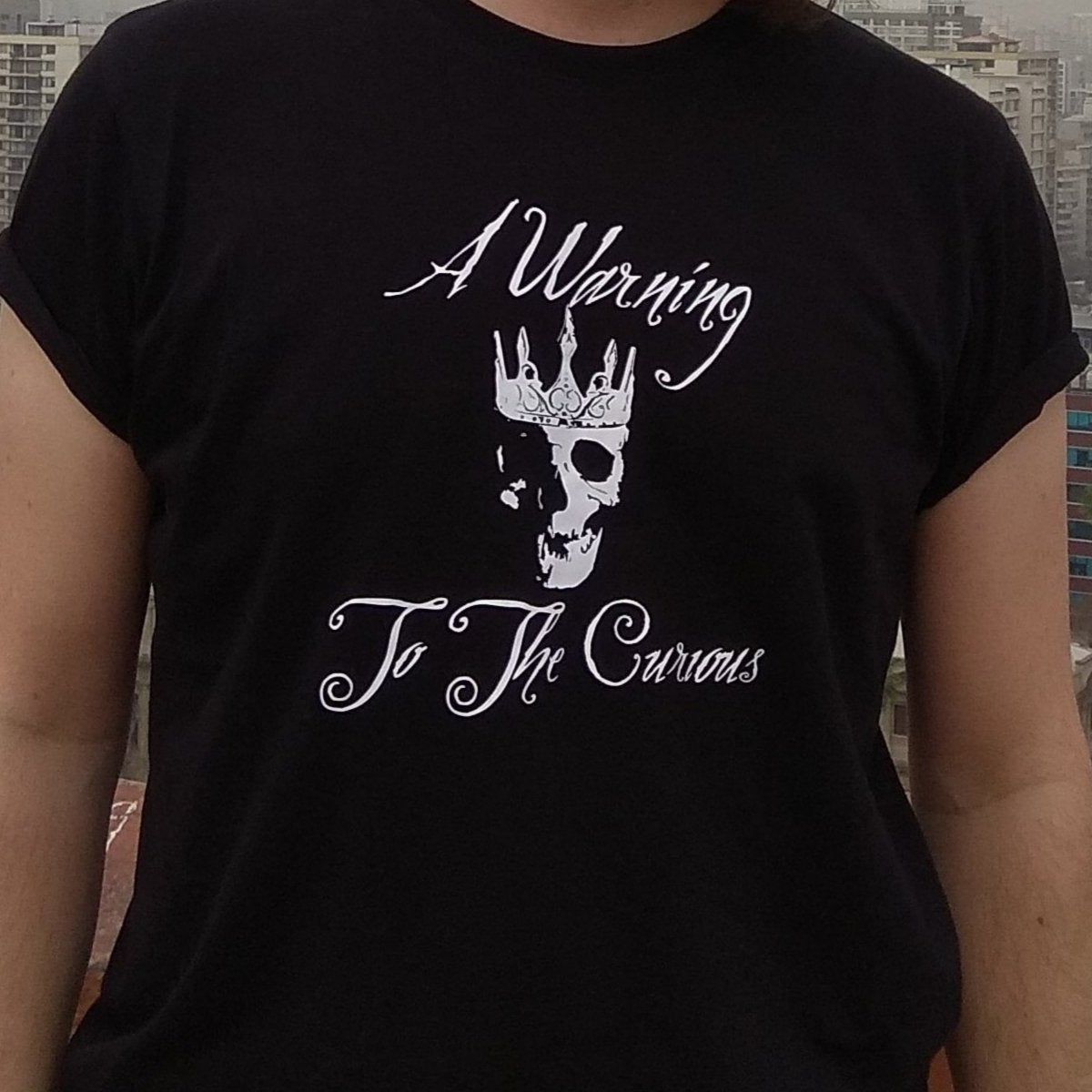 M. R. James 'A Warning To The Curious' T-Shirt - Ghost Story, Skull Crown, S-XXL