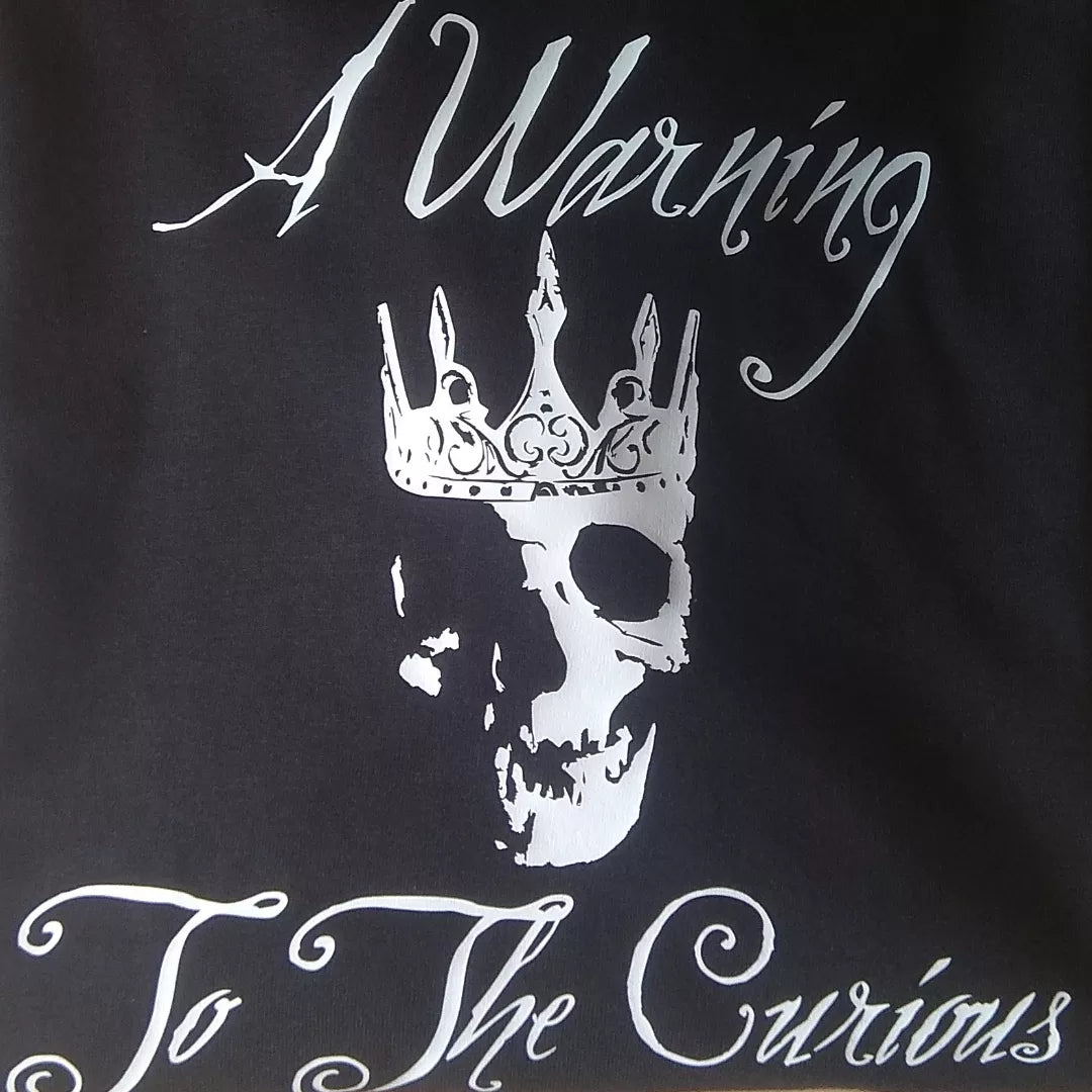 M. R. James 'A Warning To The Curious' T-Shirt - Ghost Story, Skull Crown, S-XXL