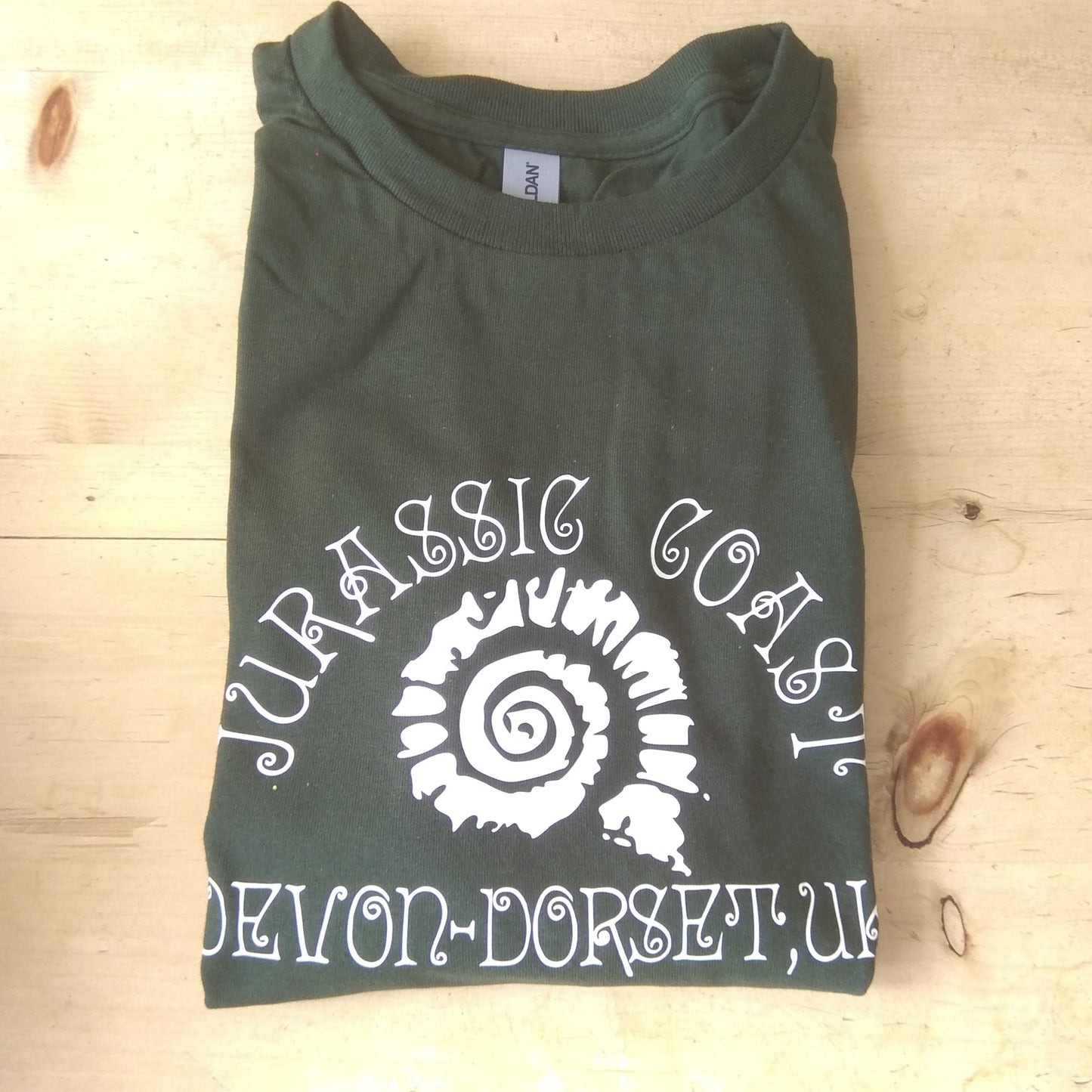 Jurassic Coast Souvenir T-Shirt - Dorset - Devon, Fossils, Various Colours