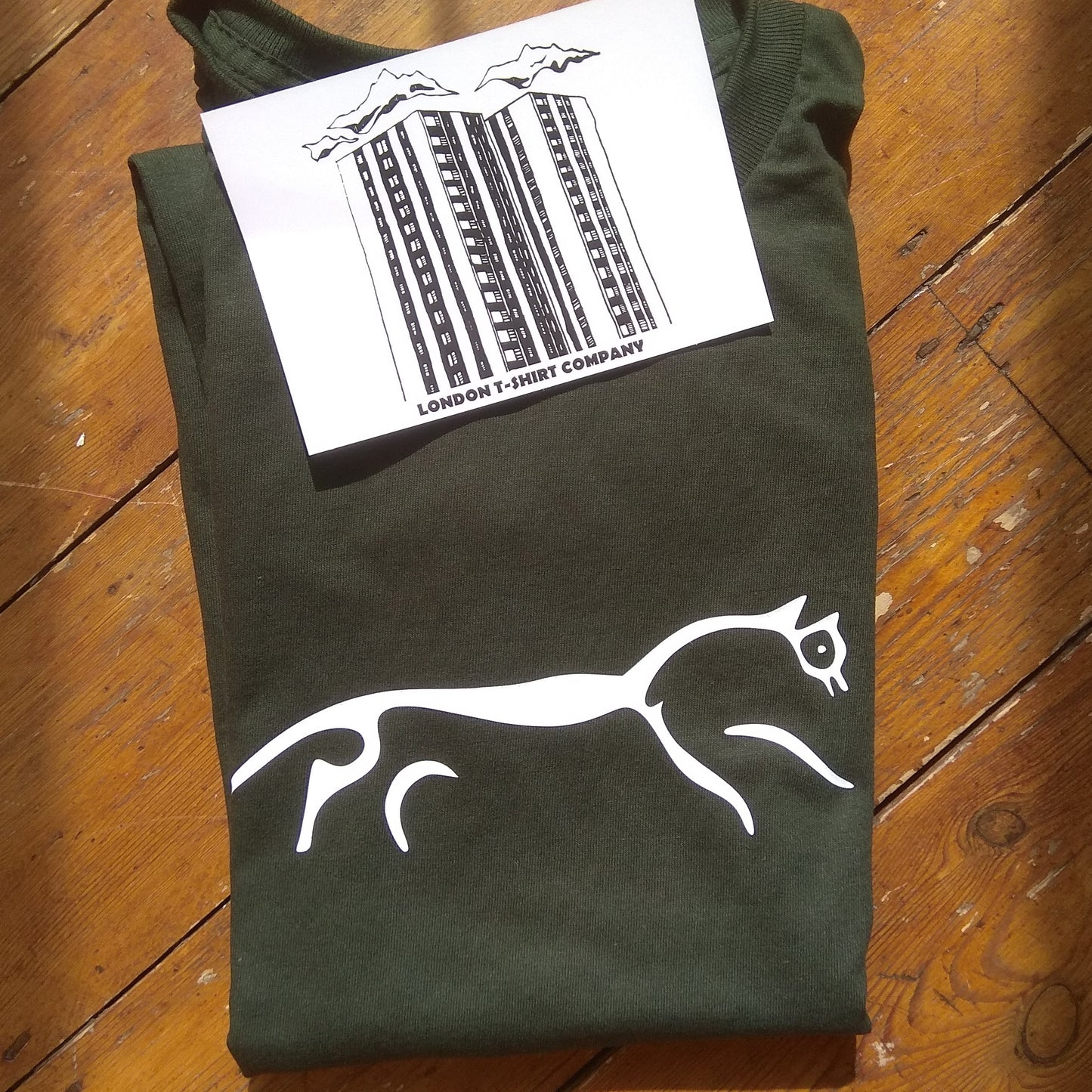 Uffington White Horse T-Shirt - Chalk Hill Figure, Oxfordshire, Various Colours