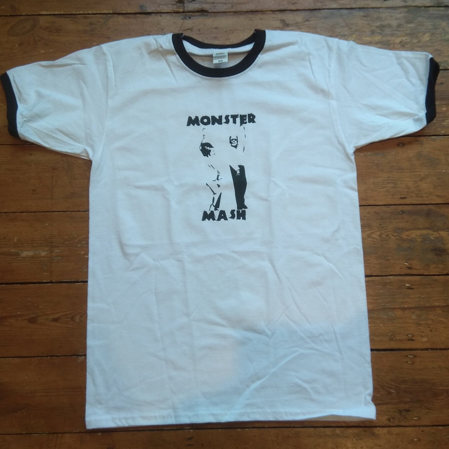 Frankenstein Ringer T-Shirt - Monster Mash, Retro Halloween, Various Colours