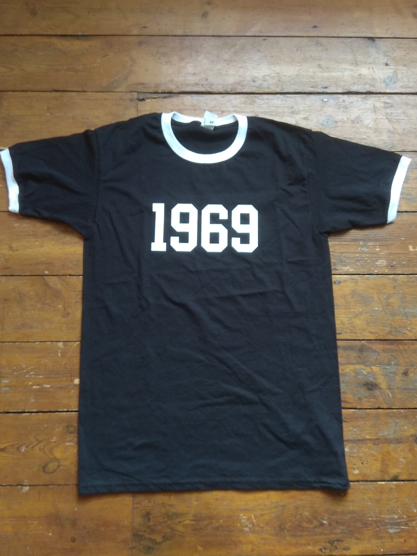 1969 Ringer T-Shirt - Retro 60s Subculture, Size Medium, 1 Left