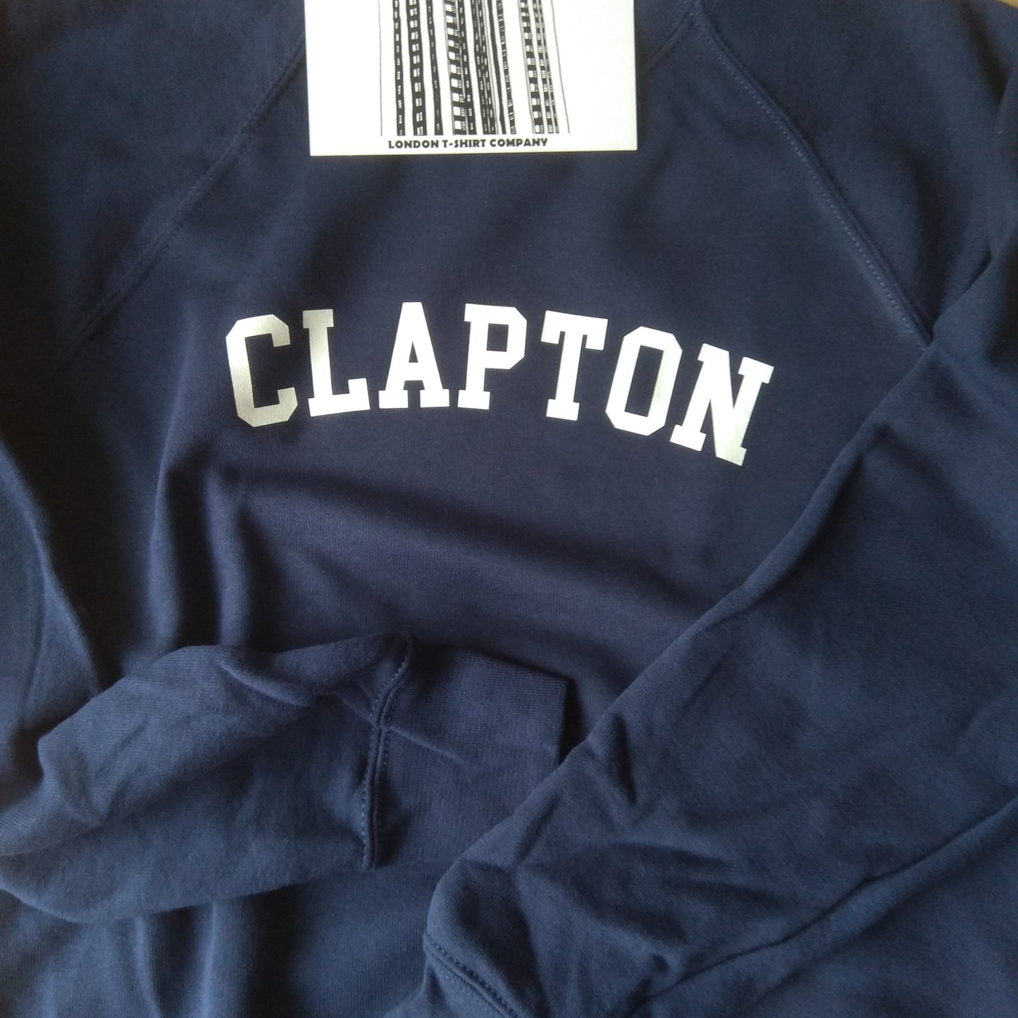 Clapton Sweatshirt - Hackney, London Souvenir, Retro Ivy League, Custom Print Add Your Area Name, Various Colours