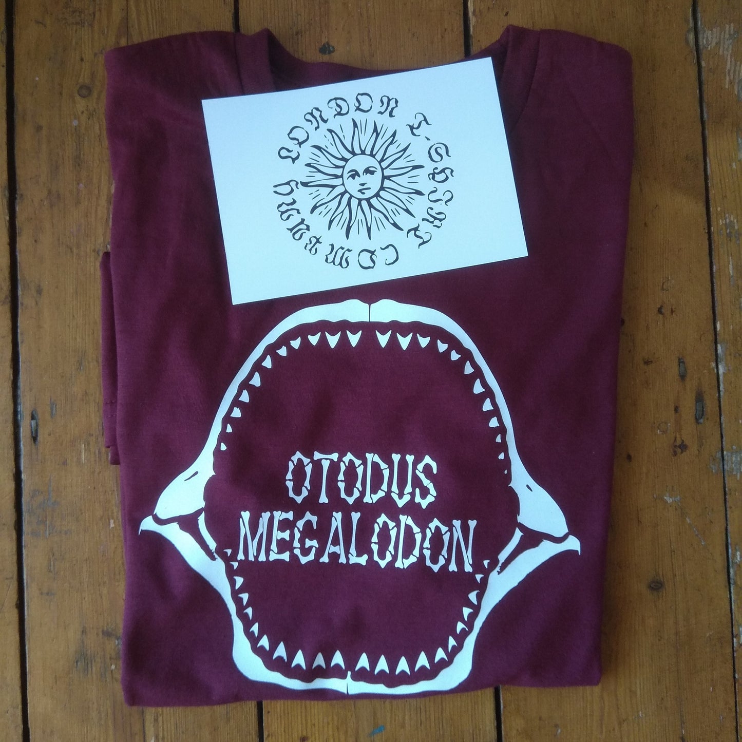 Otodus Megalodon T-Shirt - Shark Mouth Fossil, Various Colours