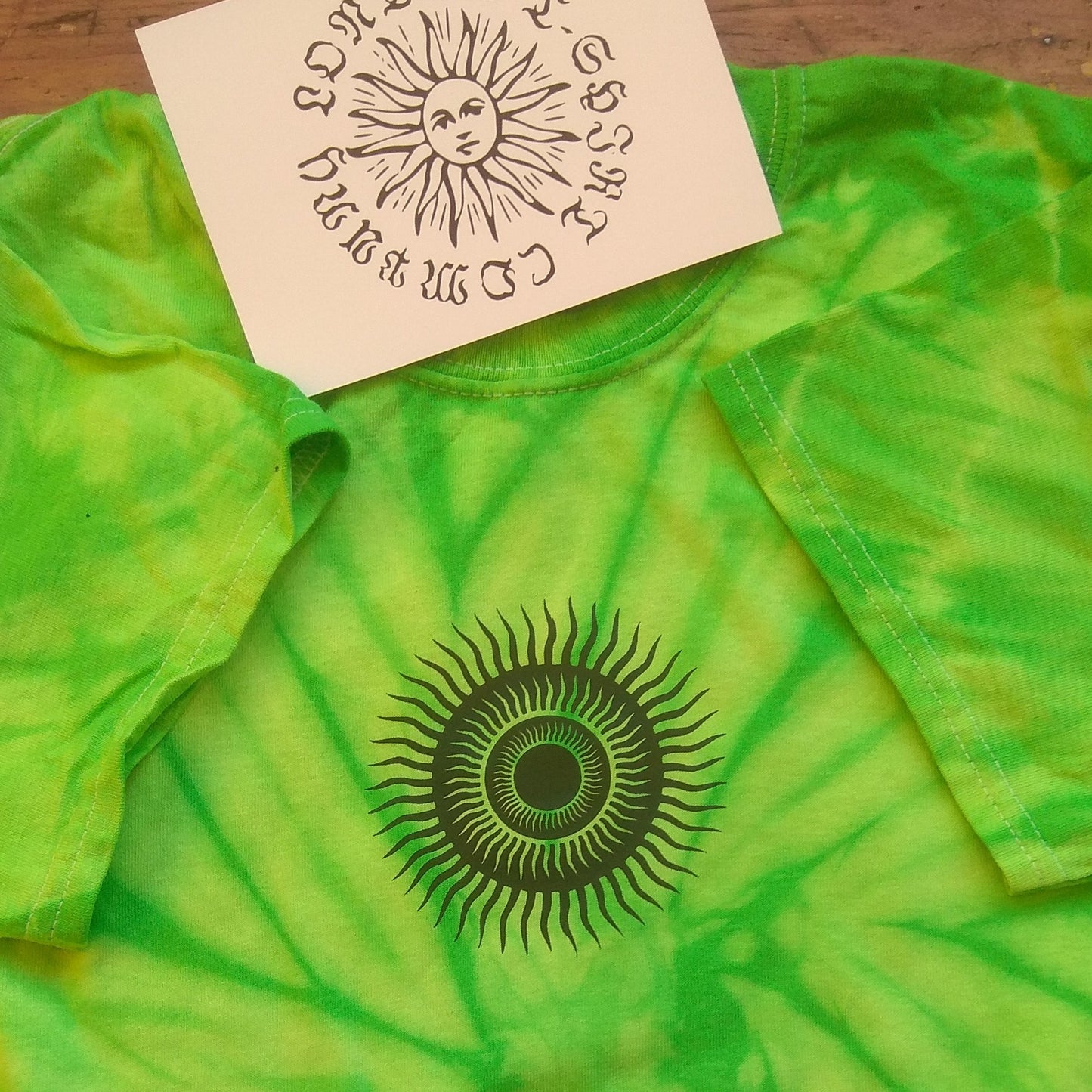Psychedelic Sun Tie Dye T-Shirt - Eye Symbol, Size Small, 1 Left