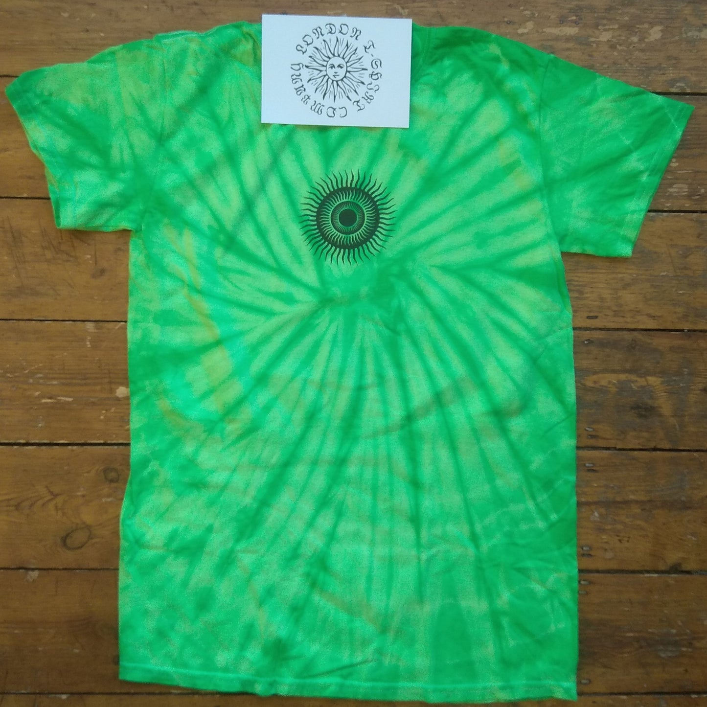 Psychedelic Sun Tie Dye T-Shirt - Eye Symbol, Size Small, 1 Left