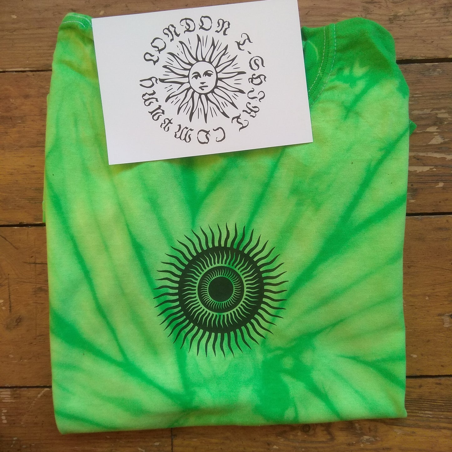 Psychedelic Sun Tie Dye T-Shirt - Eye Symbol, Size Small, 1 Left