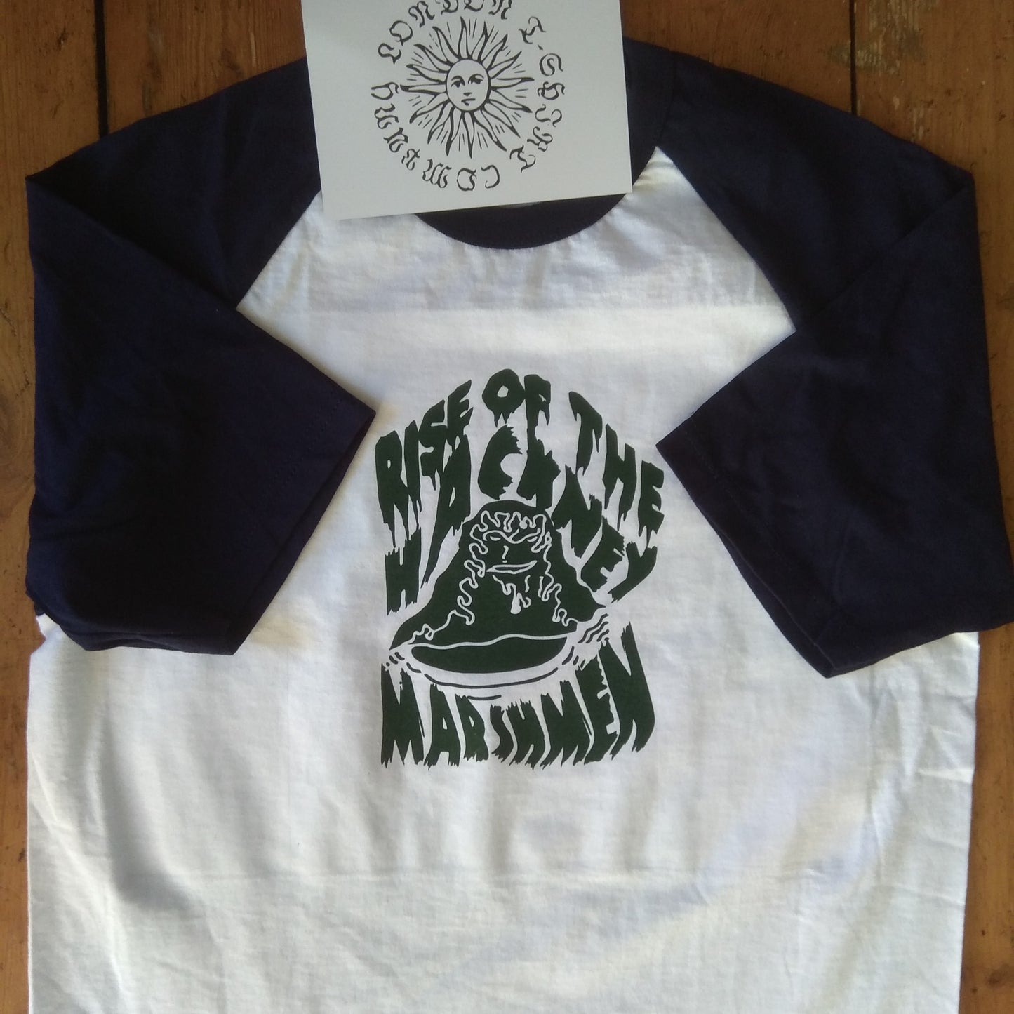 'Rise Of The Hackney Marshmen' T-Shirt - Retro Sci Fi Style, London Horror Souvenir, Size Medium, 1 Left