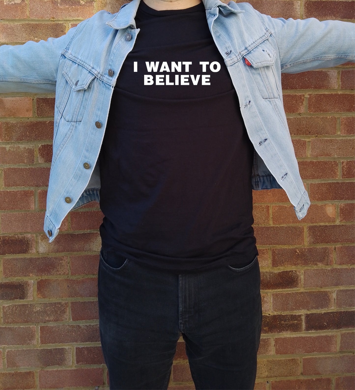 'I Want To Believe' T-Shirt - Science Fiction, UFO, Alien, Paranormal, S-XXL