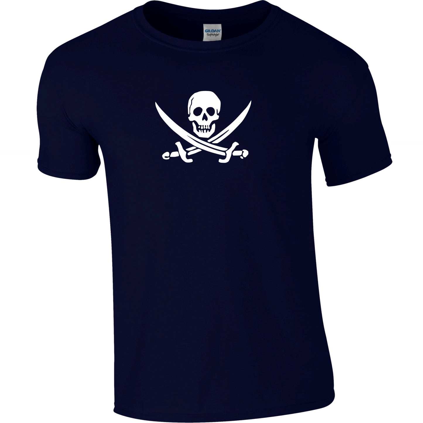 Jolly Roger Skull T-Shirt - Pirate, Various Colours, S-XXL