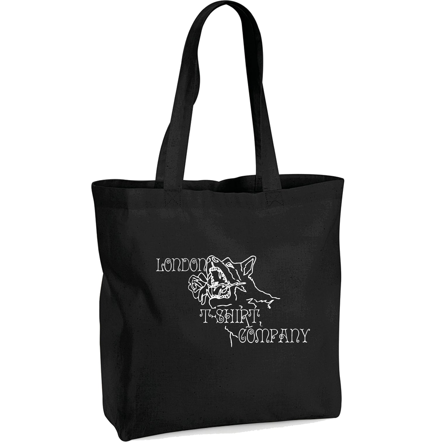 London T-Shirt Company Organic Cotton Tote Bag - Romantic Dog