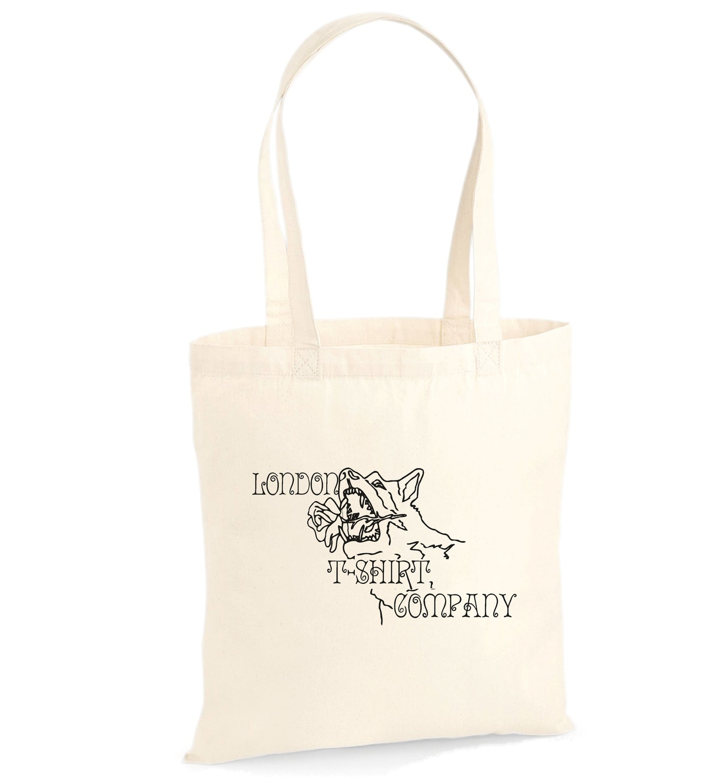 London T-Shirt Company Organic Cotton Tote Bag - Romantic Dog