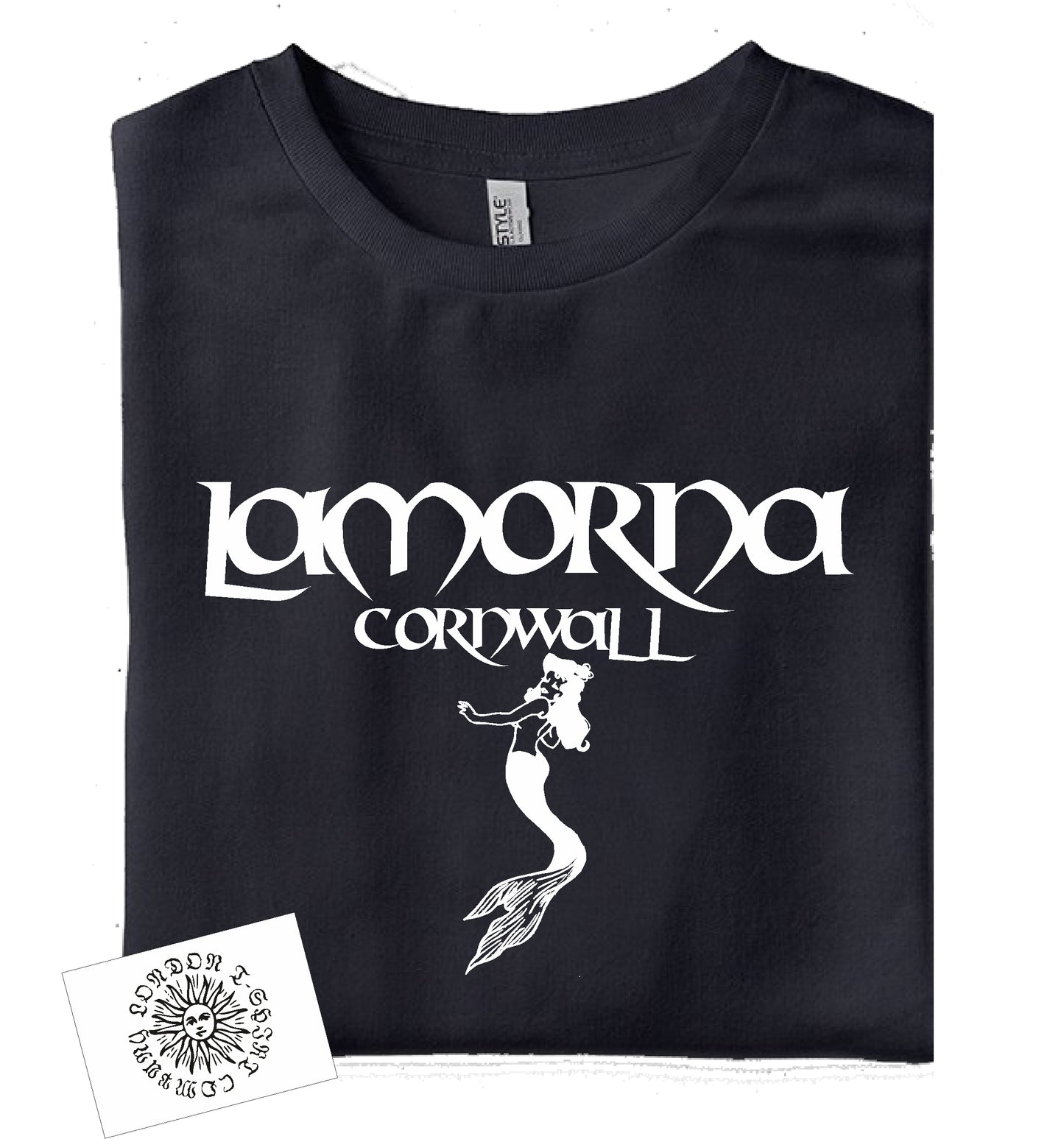 Lamorna T-Shirt: Mermaid's Rock Souvenir, Cornwall Folklore, Mythology Gift, Various Colours
