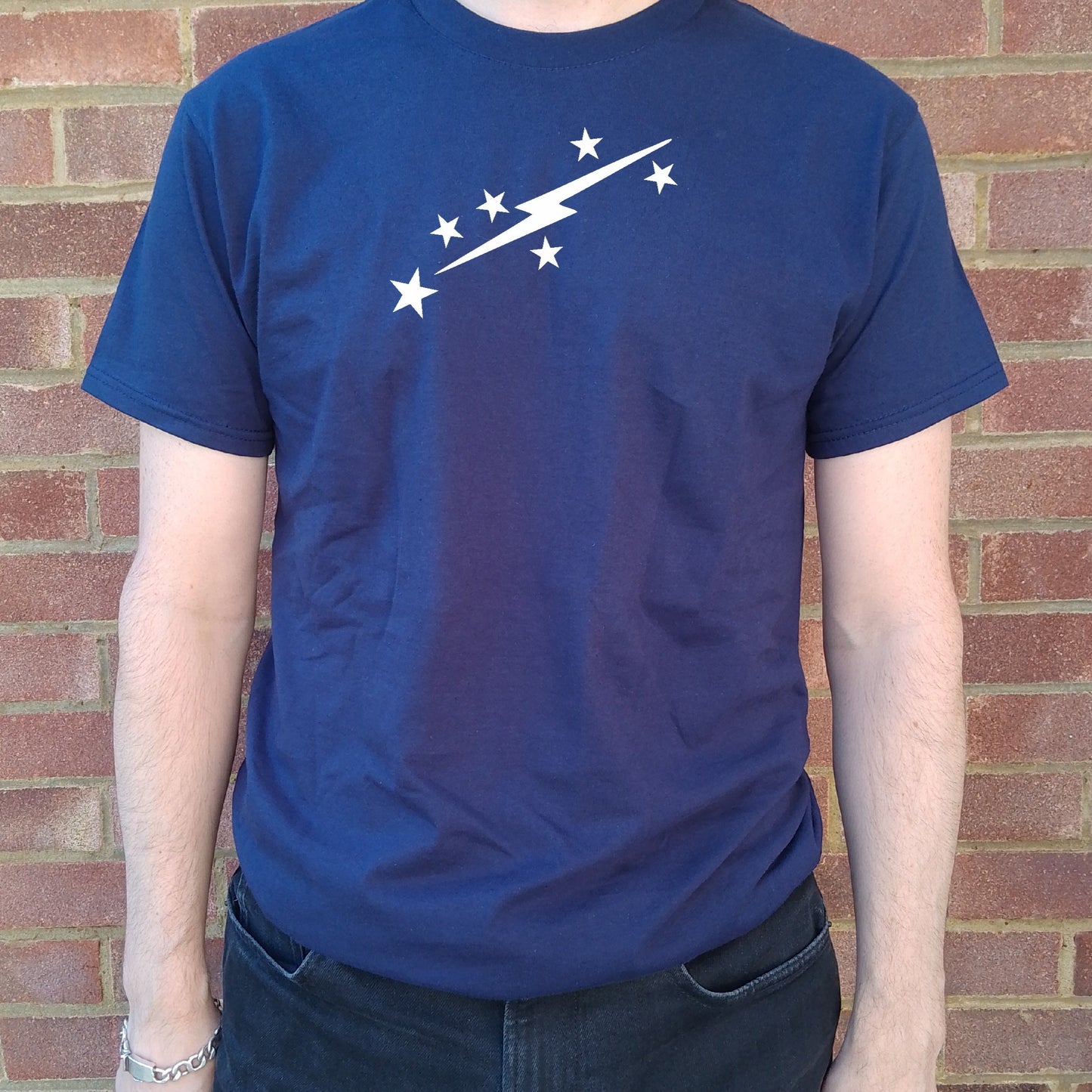 Lightning Bolt And Stars T-Shirt - 70s Glam Rock Style, Various Colours