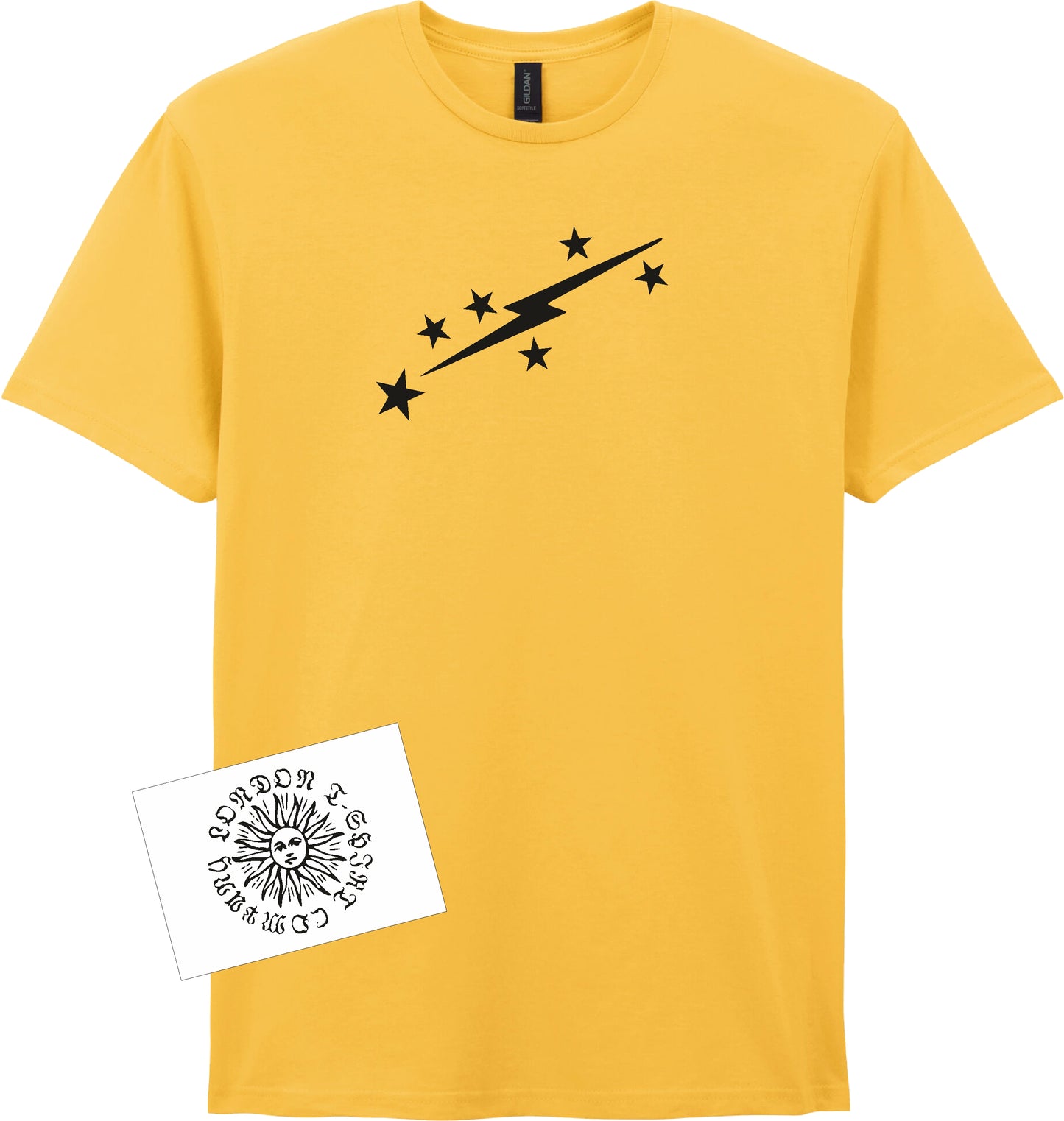 Lightning Bolt And Stars T-Shirt - 70s Glam Rock Style, Various Colours