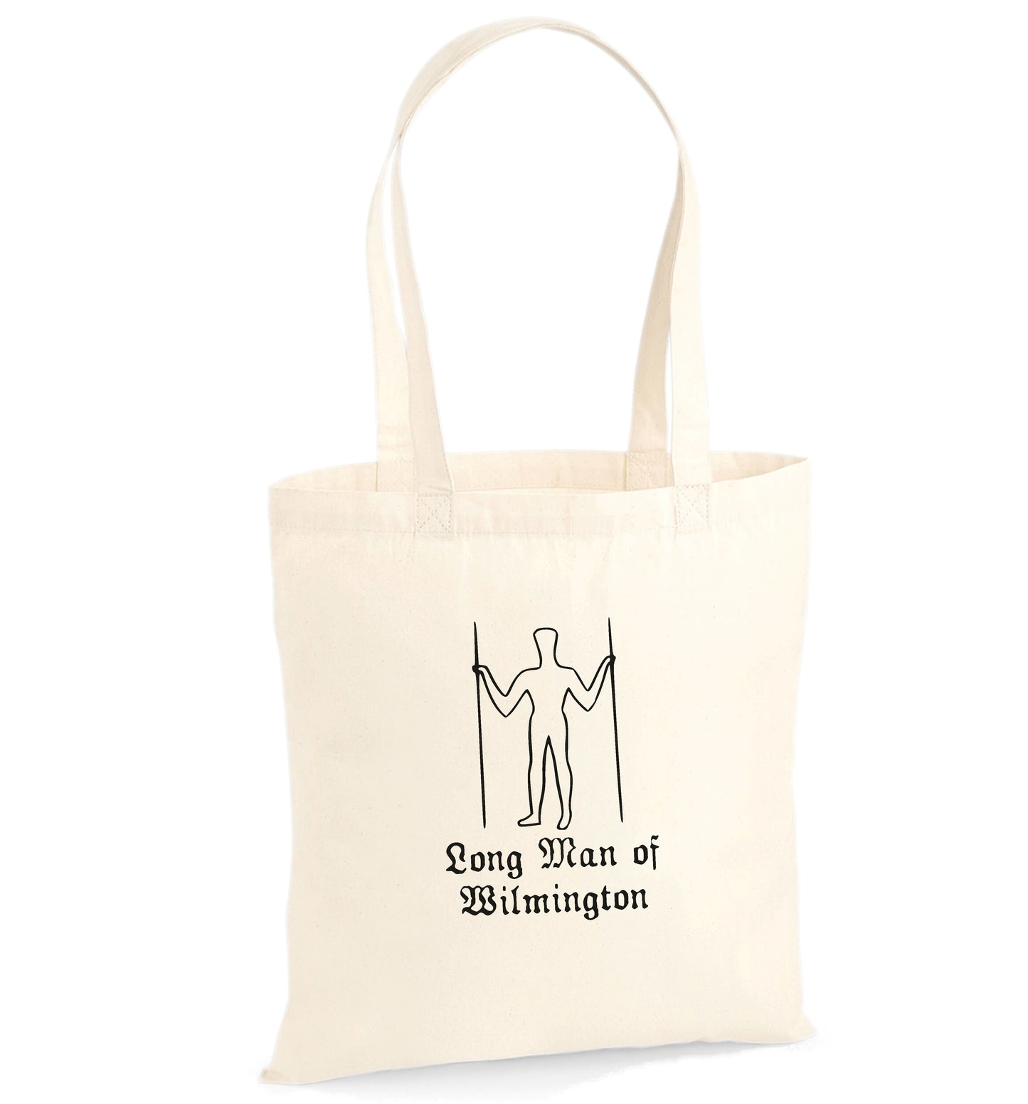 Long Man Of Wilmington Organic Cotton Tote Bag - Prehistoric Hill Figure Souvenir