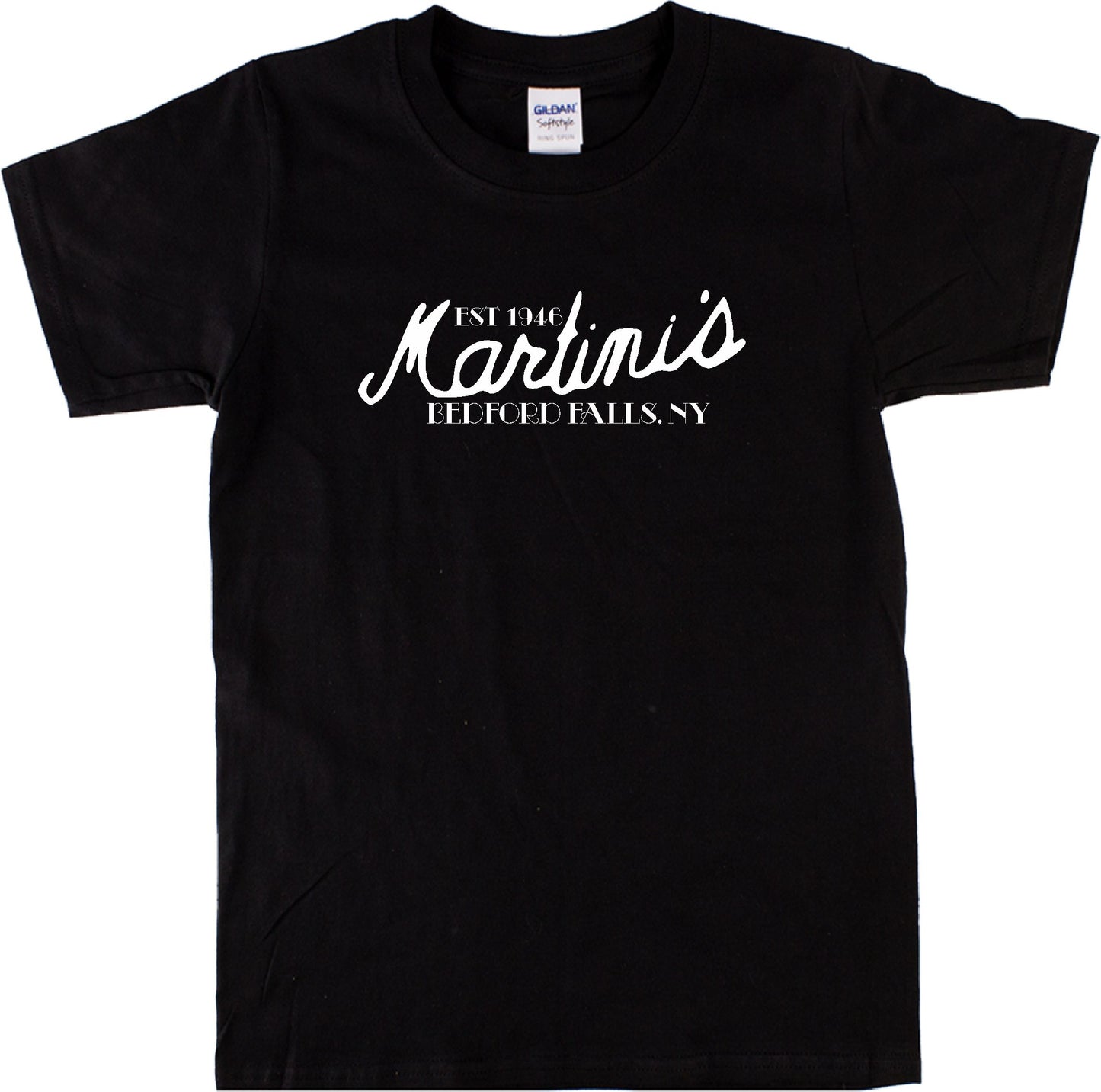 Martini's Bar T-Shirt - Bedford Falls, Christmas Film Festive Gift, Various Colours