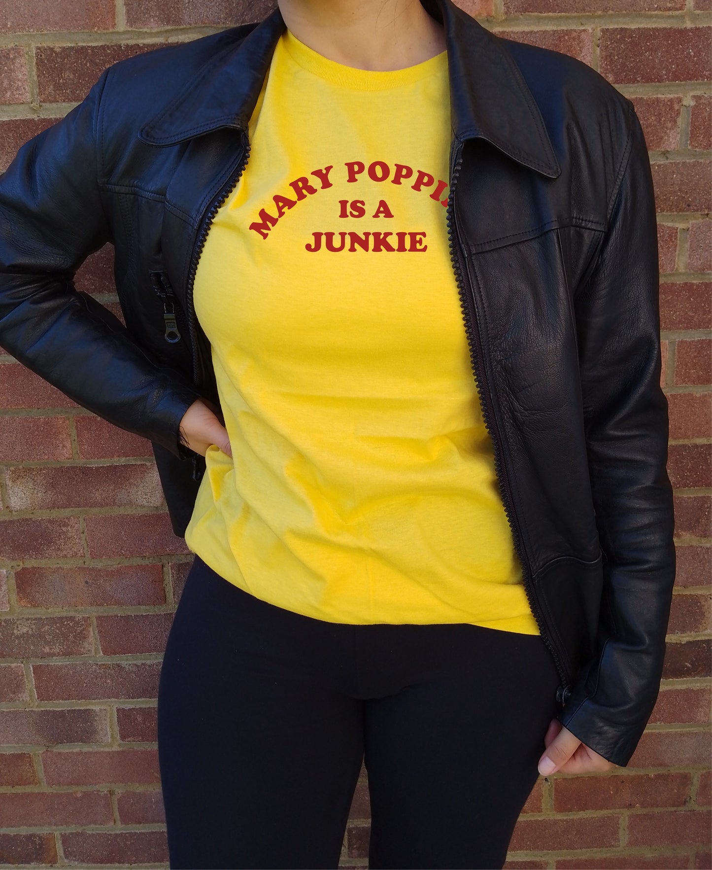 'Mary Poppins Is A Junkie' T-Shirt - 60s Counter Culture Slogan, Various Colours