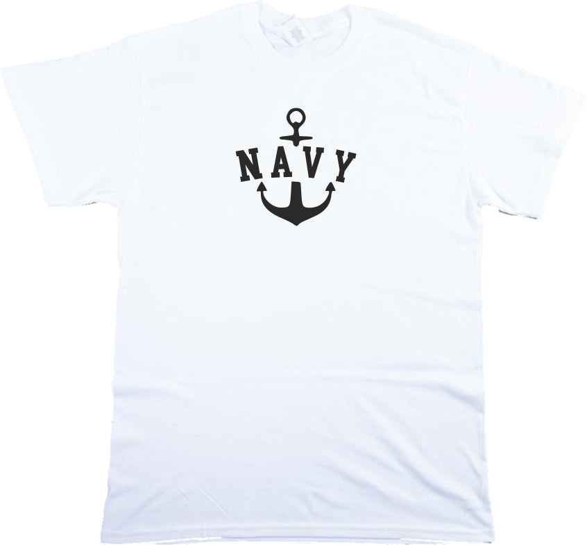 'Navy' Anchor T-Shirt - Retro Military, S-XXL