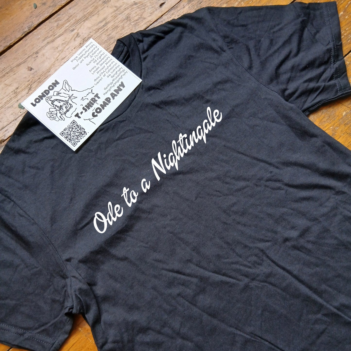 Ode to a Nightingale T-Shirt: John Keats Poem, Various Colours