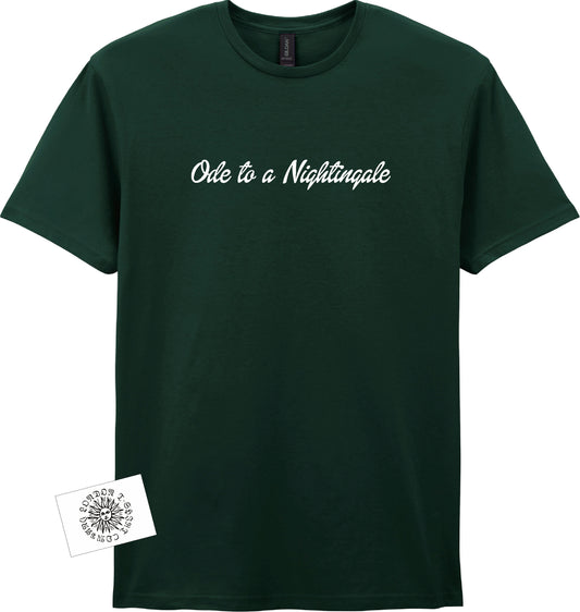 Ode to a Nightingale T-Shirt: John Keats Poem, Various Colours