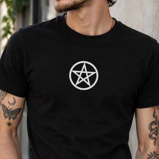 Pentagram T-Shirt: Gothic Pagan, Esoteric Wicca Style, Various Colours S-3XL
