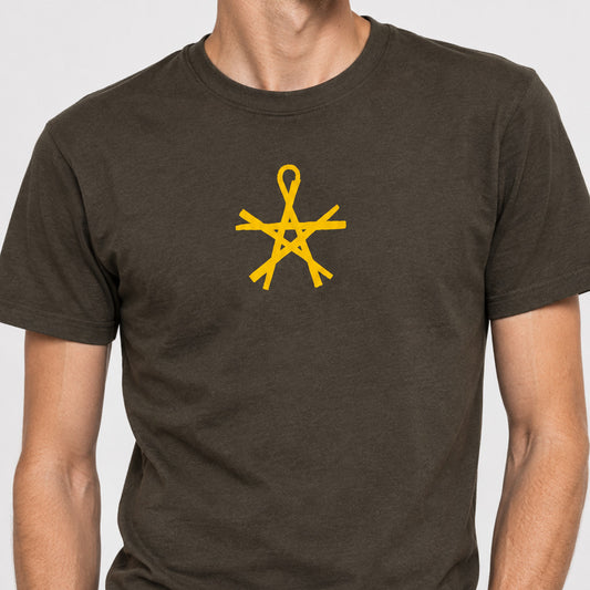 Pentagram Of Wands T-Shirt - Gothic, Wicca, Witchcraft, Folk, Various Colours