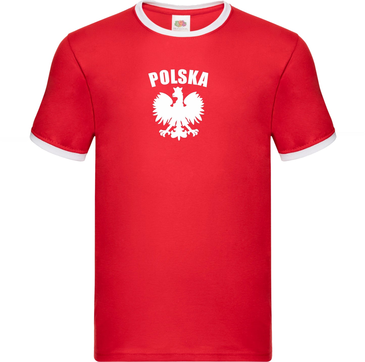 Polska Eagle Ringer T Shirt - Retro Souvenir Style, Poland, S-XXL