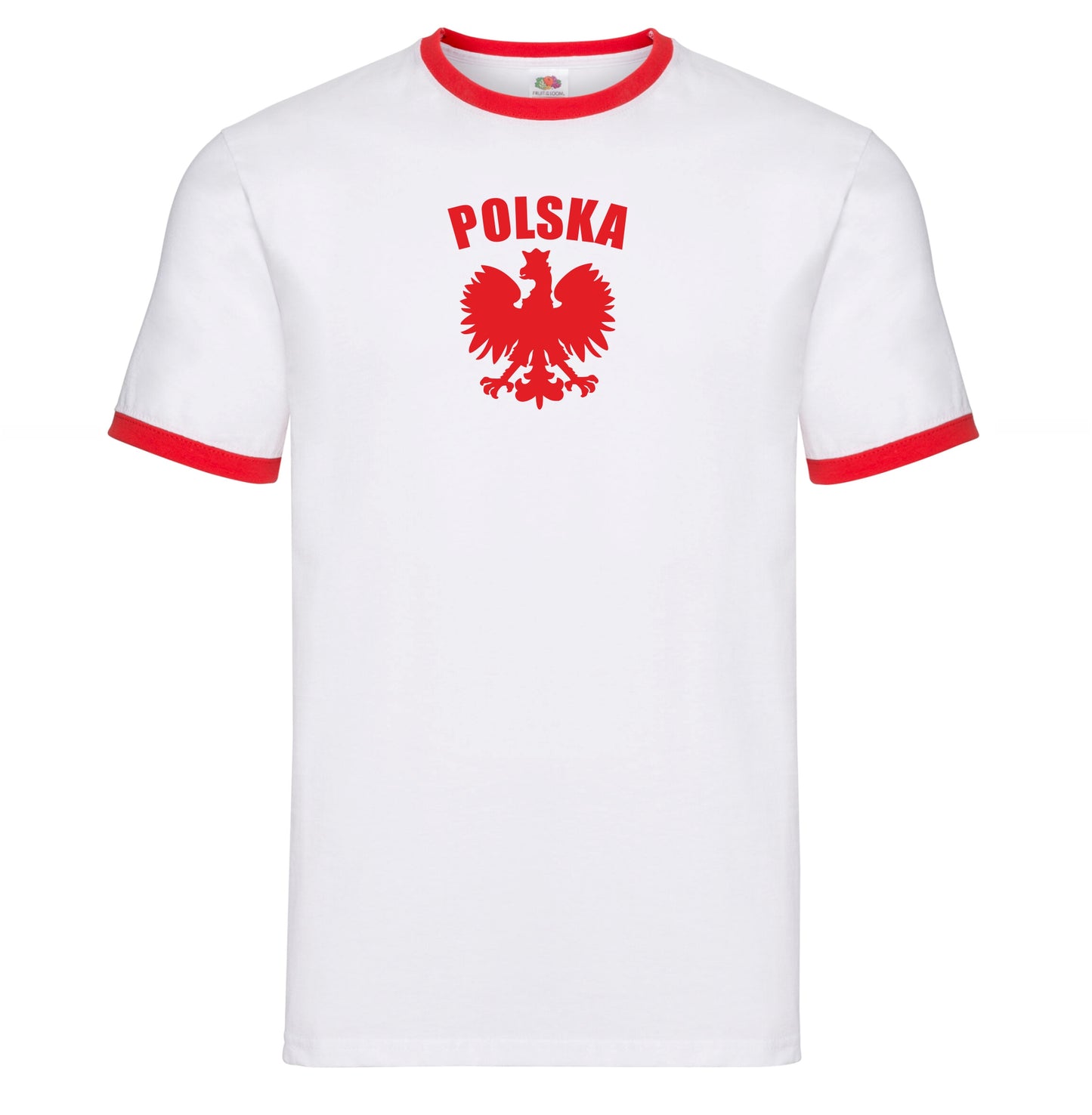 Polska Eagle Ringer T Shirt - Retro Souvenir Style, Poland, S-XXL