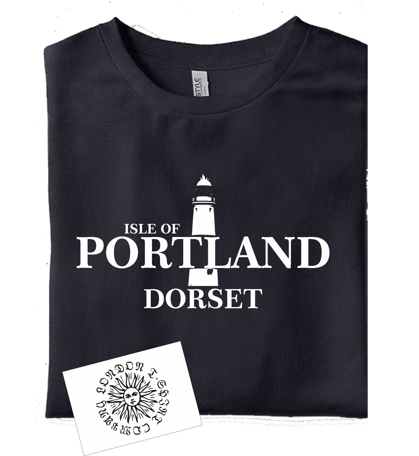 Isle of Portland, Dorset Souvenir T-Shirt - lighthouse, Jurassic Coast, Travel Gift, Various Colours