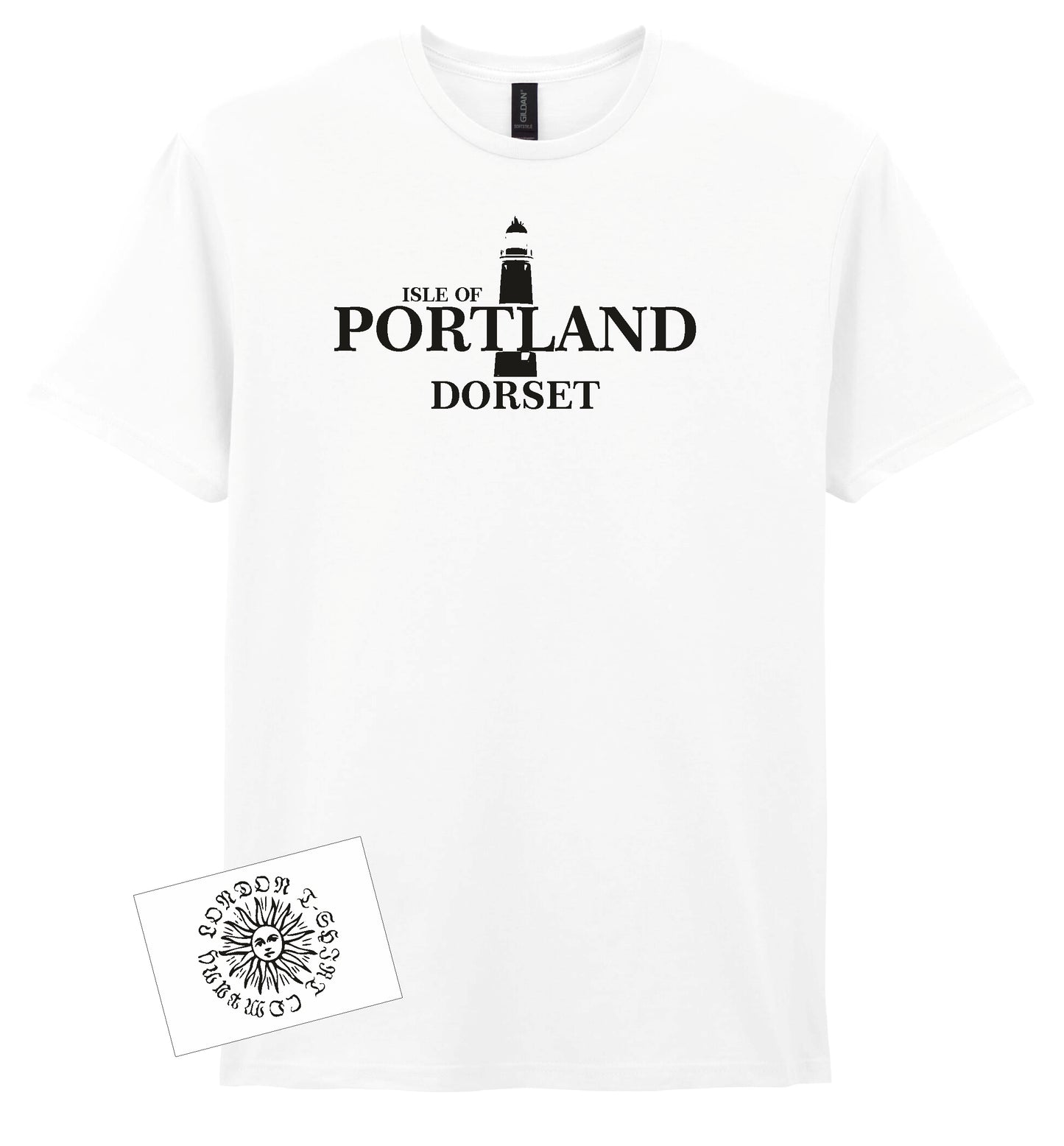 Isle of Portland, Dorset Souvenir T-Shirt - lighthouse, Jurassic Coast, Travel Gift, Various Colours