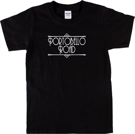 Portobello Road T-Shirt - Art Deco Style, London Souvenir, Various Colours