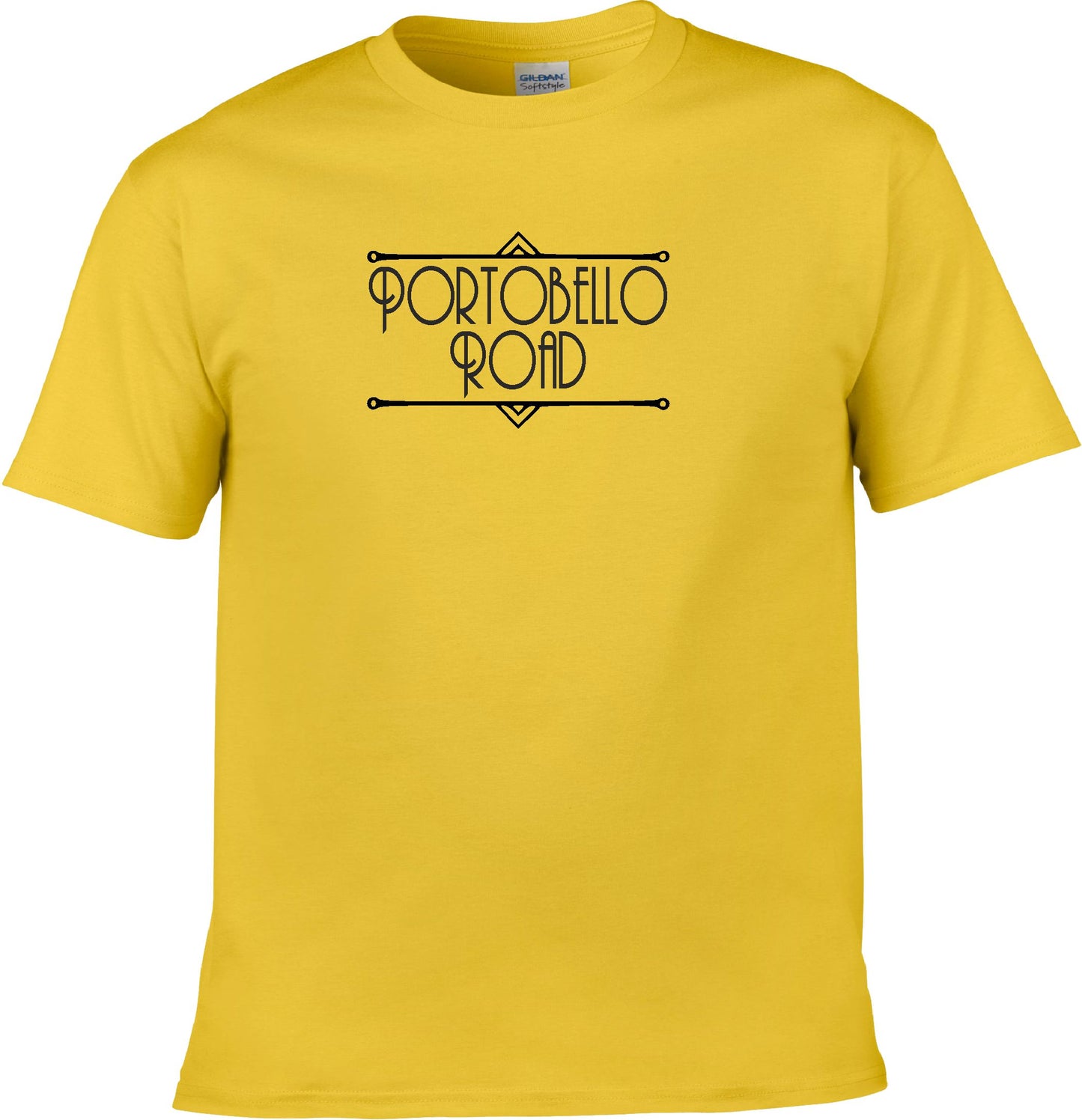 Portobello Road T-Shirt - Art Deco Style, London Souvenir, Various Colours