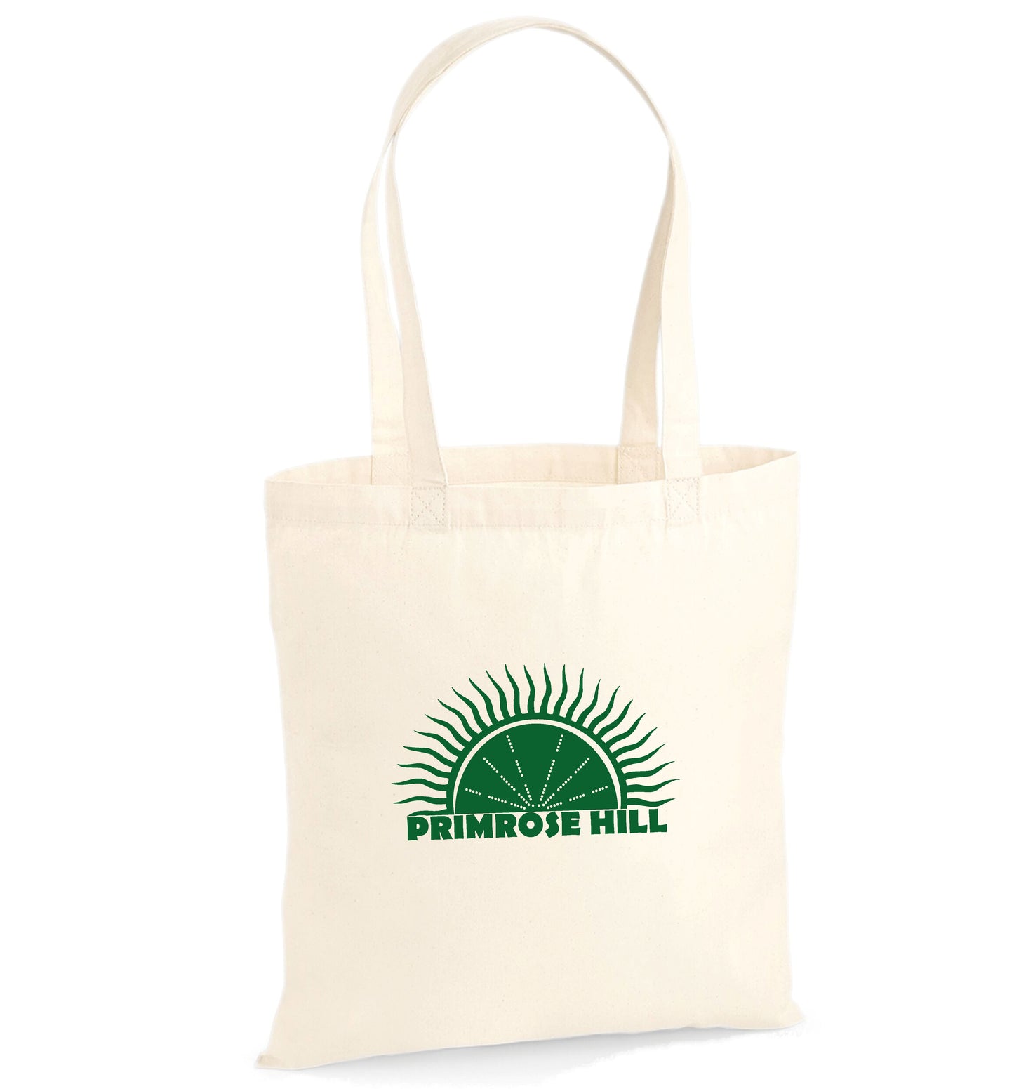 Primrose Hill, London Organic Cotton Tote Bag - William Blake Inspired Souvenir, Sun Symbol