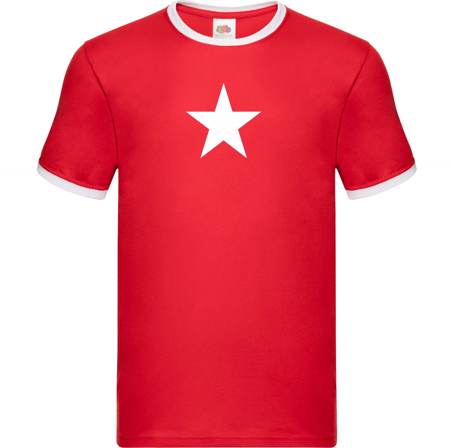 Red Star Ringer T-Shirt - Retro Sub Culture, Protest, Various Colours