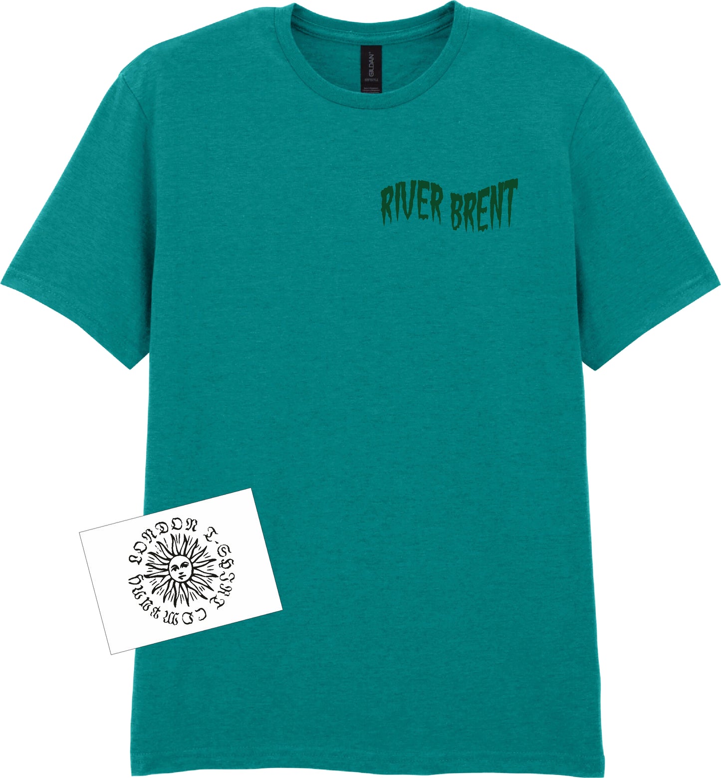 River Brent Pocket Logo T-Shirt - Alternative London Souvenir, Various Colours