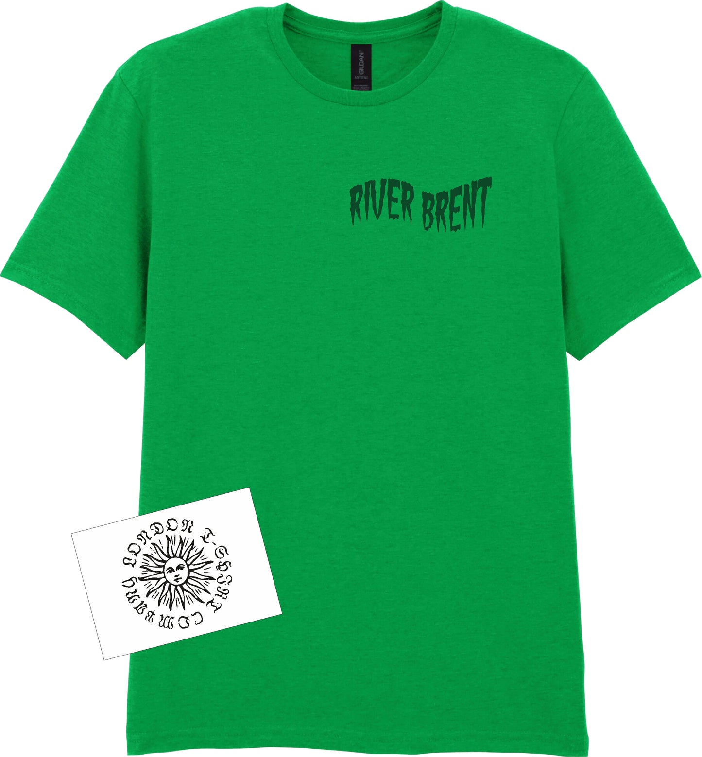 River Brent Pocket Logo T-Shirt - Alternative London Souvenir, Various Colours