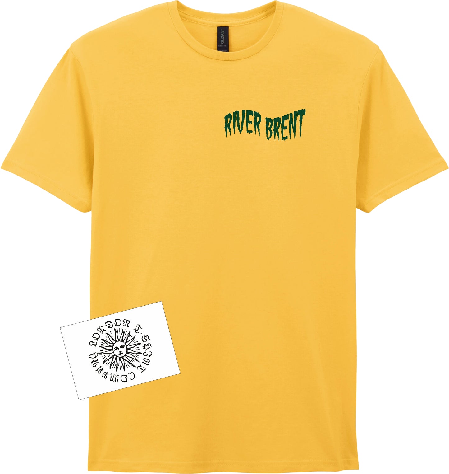 River Brent Pocket Logo T-Shirt - Alternative London Souvenir, Various Colours