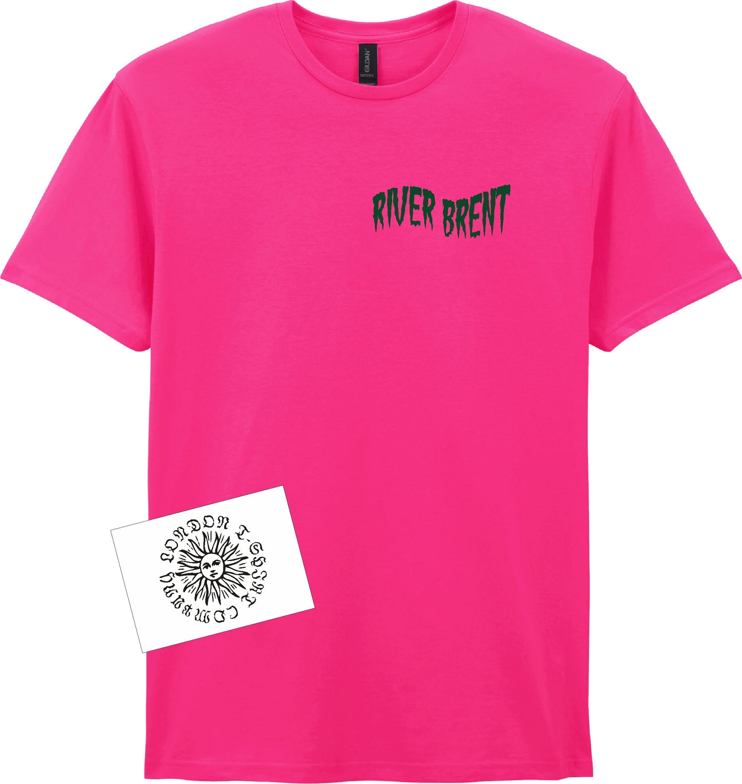 River Brent Pocket Logo T-Shirt - Alternative London Souvenir, Various Colours