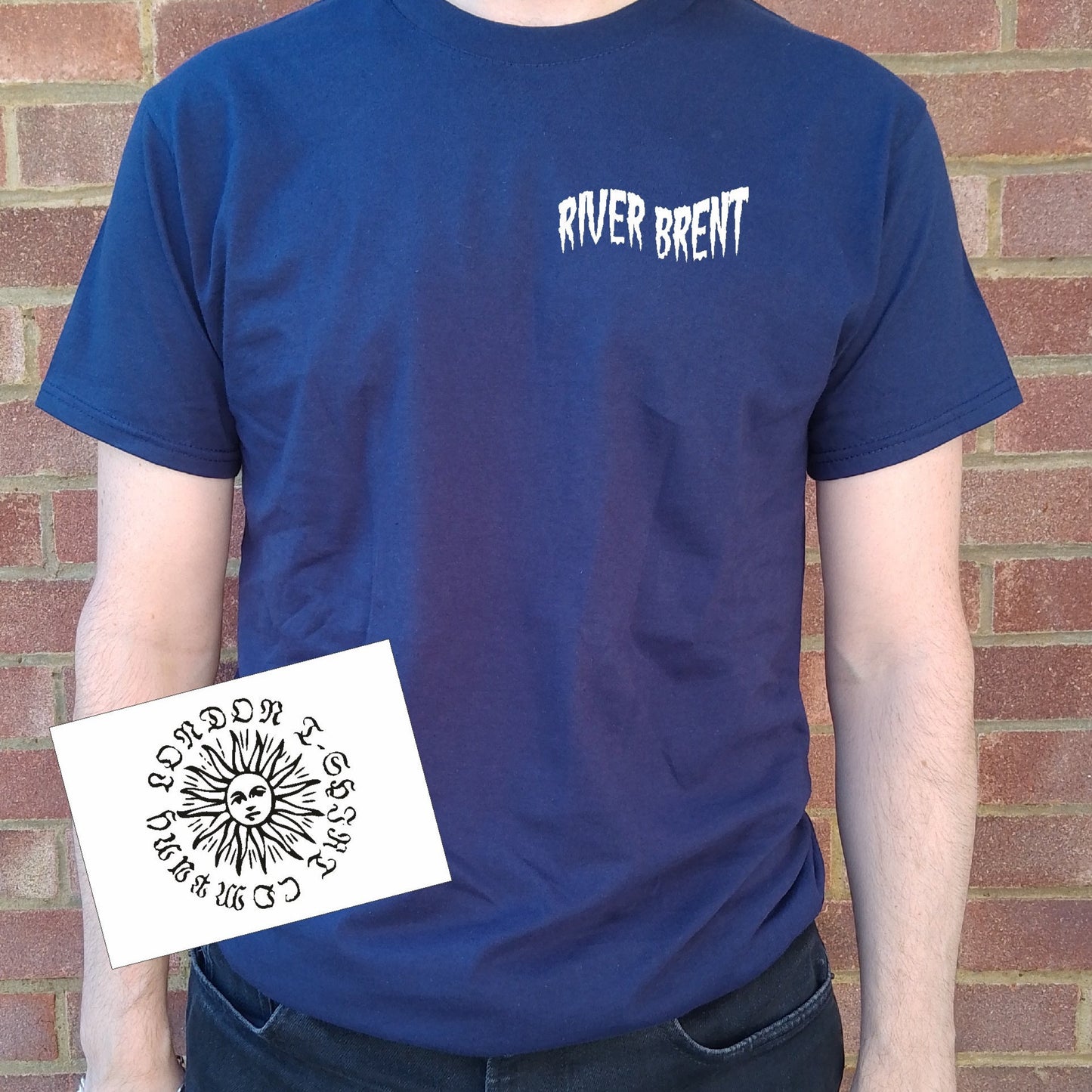 River Brent Pocket Logo T-Shirt - Alternative London Souvenir, Various Colours