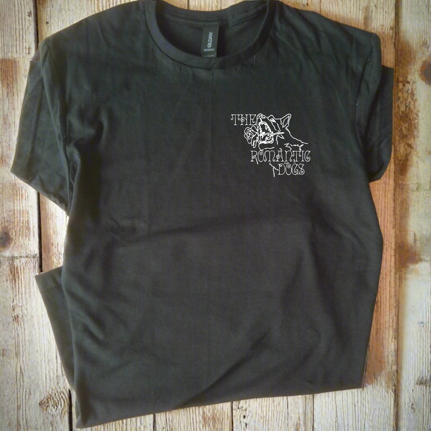 The Romantic Dogs Pocket Logo T-Shirt - Roberto Bolaño Inspired, S-XXL