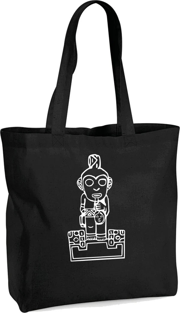 El Sacrificador, Tribal Organic Cotton Tote Bag - Folklore, Chile Souvenir